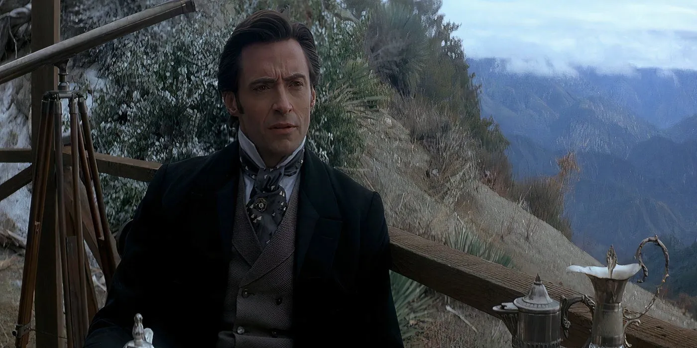 Hugh Jackman como Robert Angier em O Grande Truque