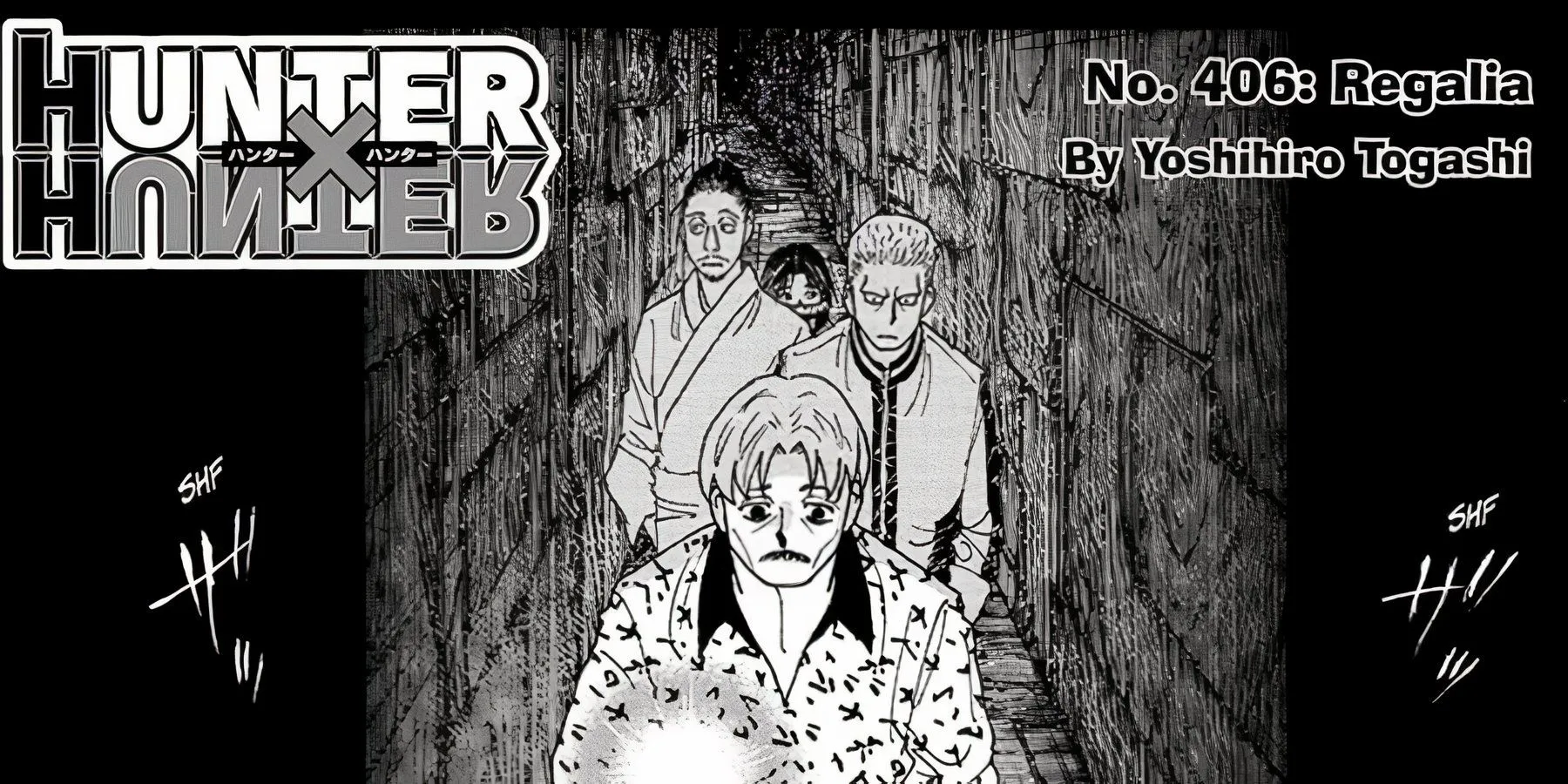 Nobunaga, Feitan, and Phinks in Hunter x Hunter Chapter 407