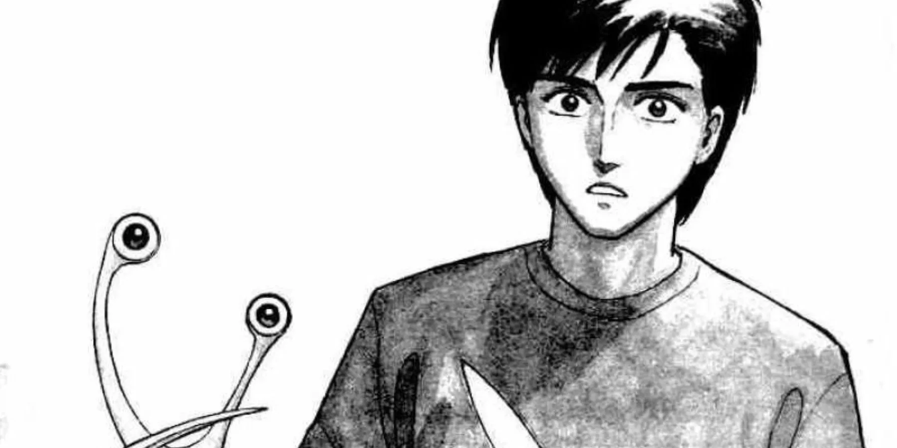 Shinichi Izumi with Alien Right Hand