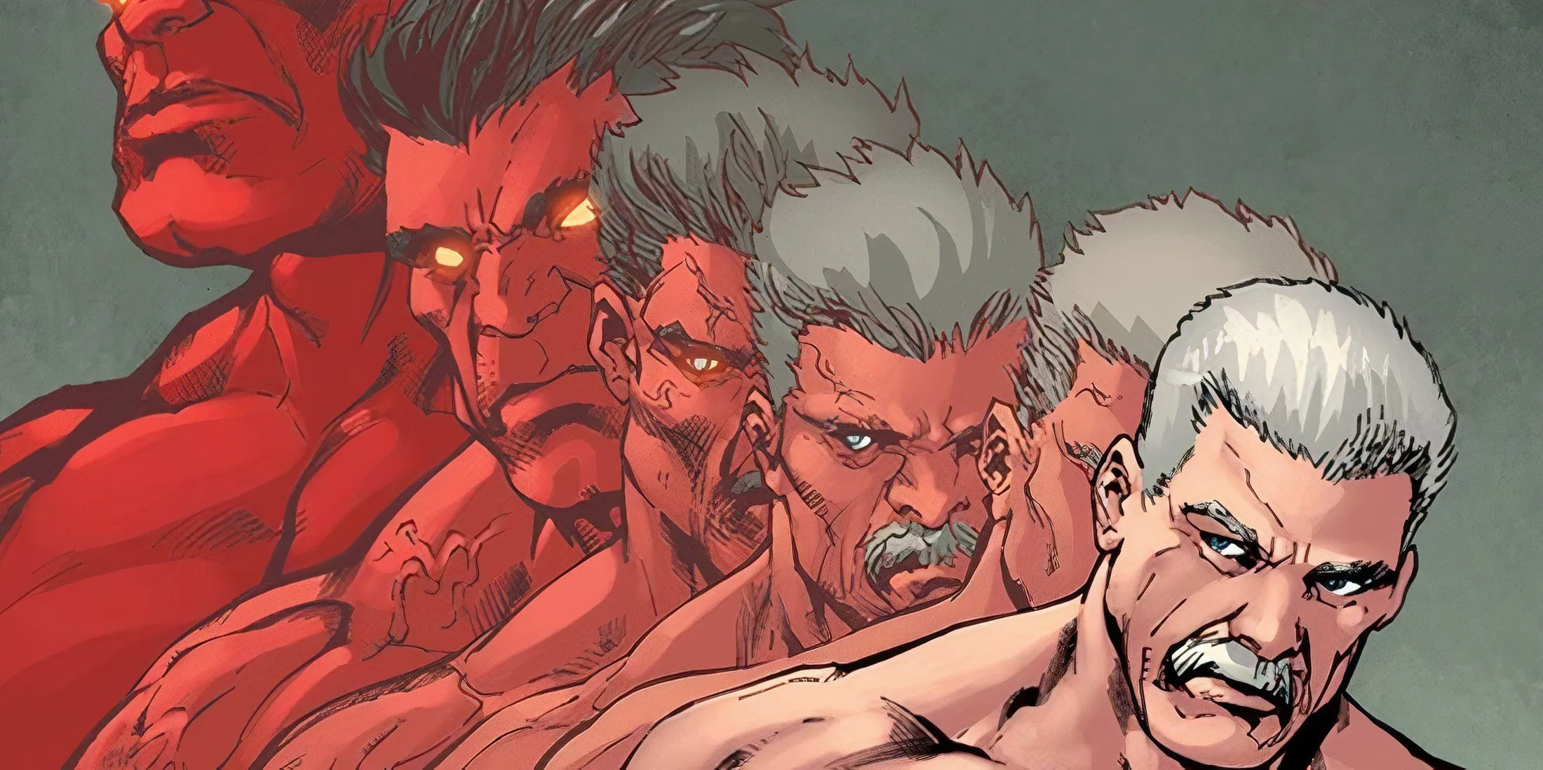 La transformación de Hulk Rojo en los cómics de Marvel