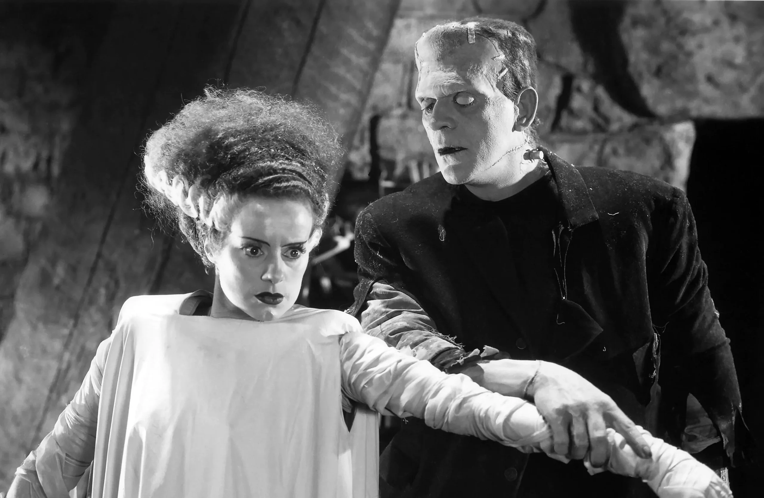 Il mostro e la sua sposa in "La moglie di Frankenstein"