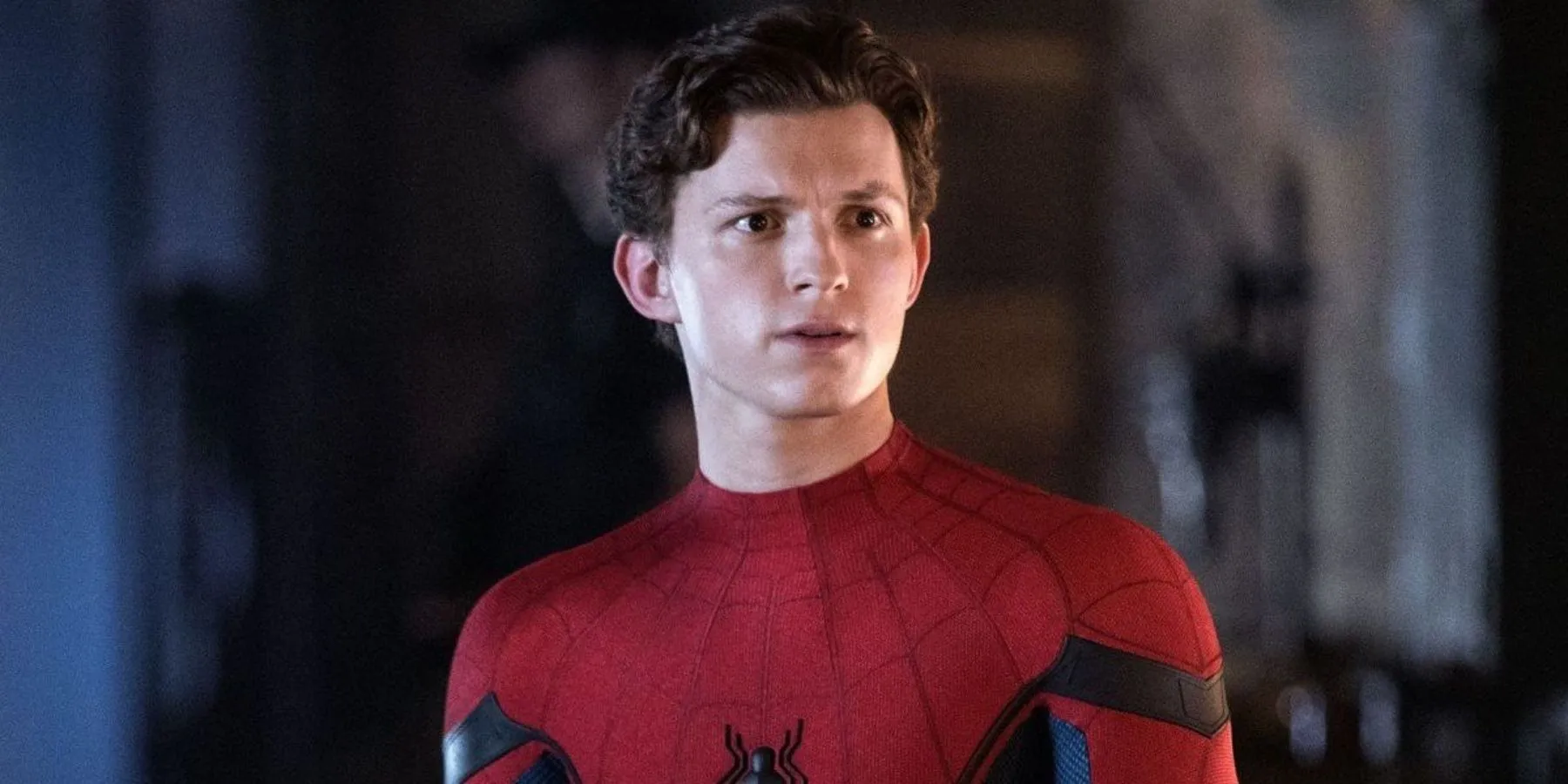 Tom Holland nei panni di Spider-Man