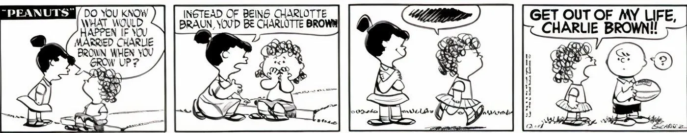 Violet le dice a Charlotte Braun que debería casarse con Charlie Brown.