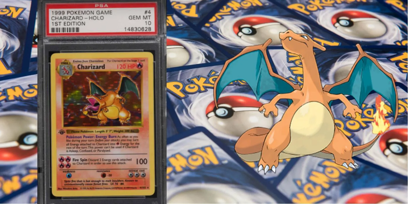 1999 1. Auflage Schattenloses Basisset Charizard