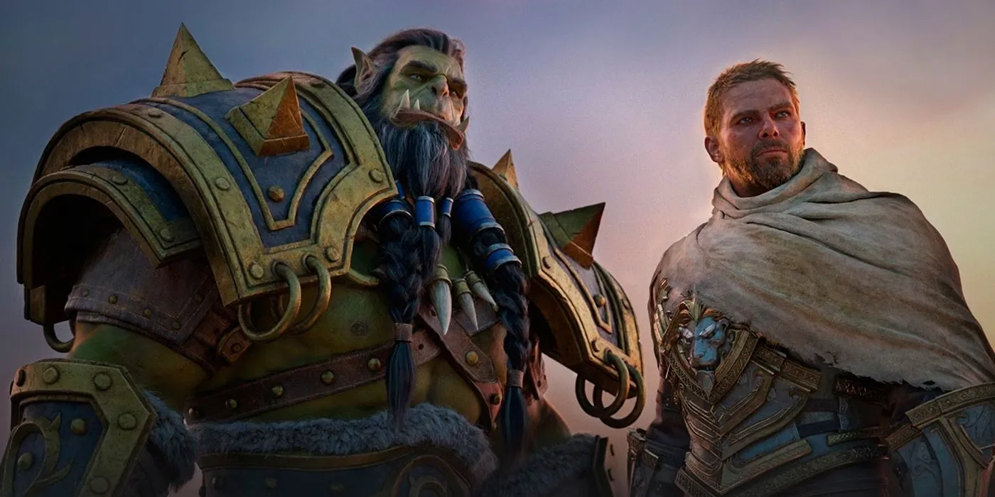 An orc and a human from the new expansion of WoW.