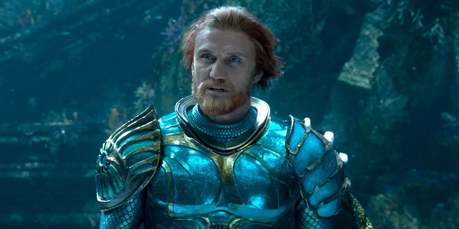 Dolph Lundgren nel ruolo di Re Nereo in Aquaman