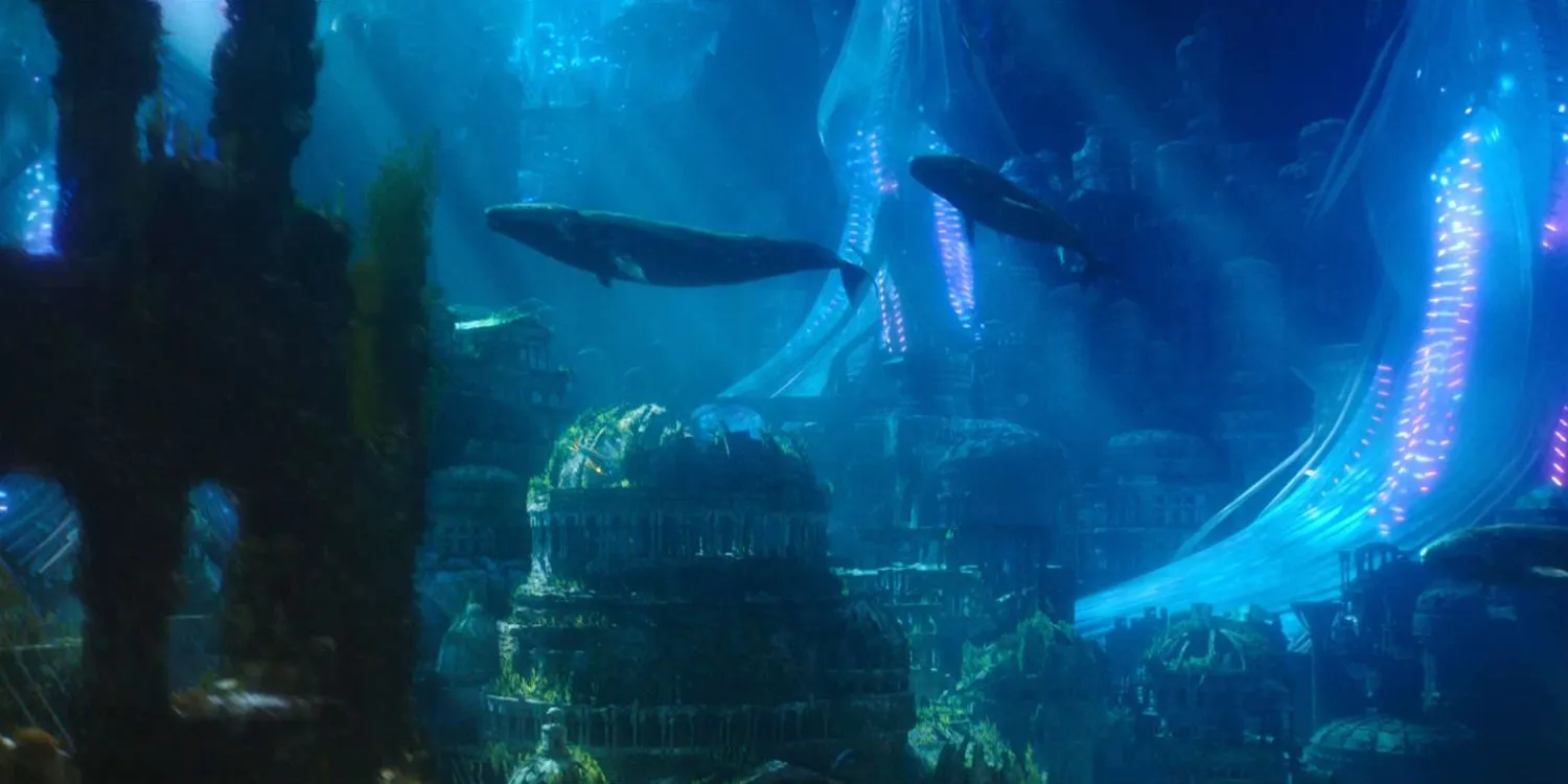 Scena di Atlantide in Aquaman