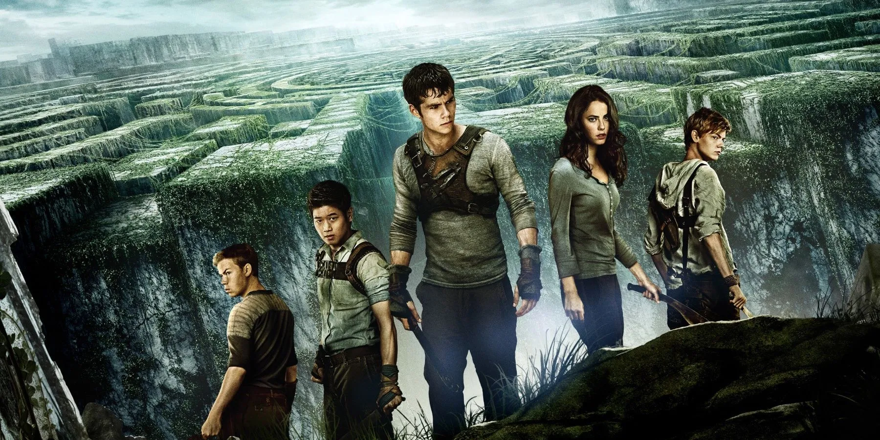 Maze Runner characters in a maze