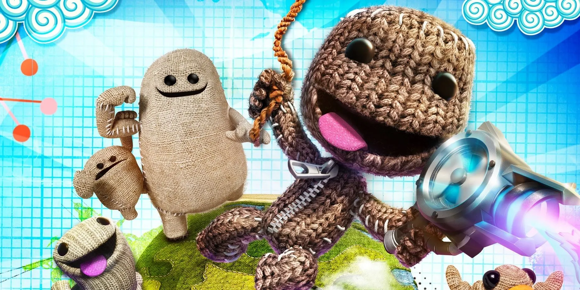 Coverart für LittleBigPlanet 3 mit Sackboy und Freunden.