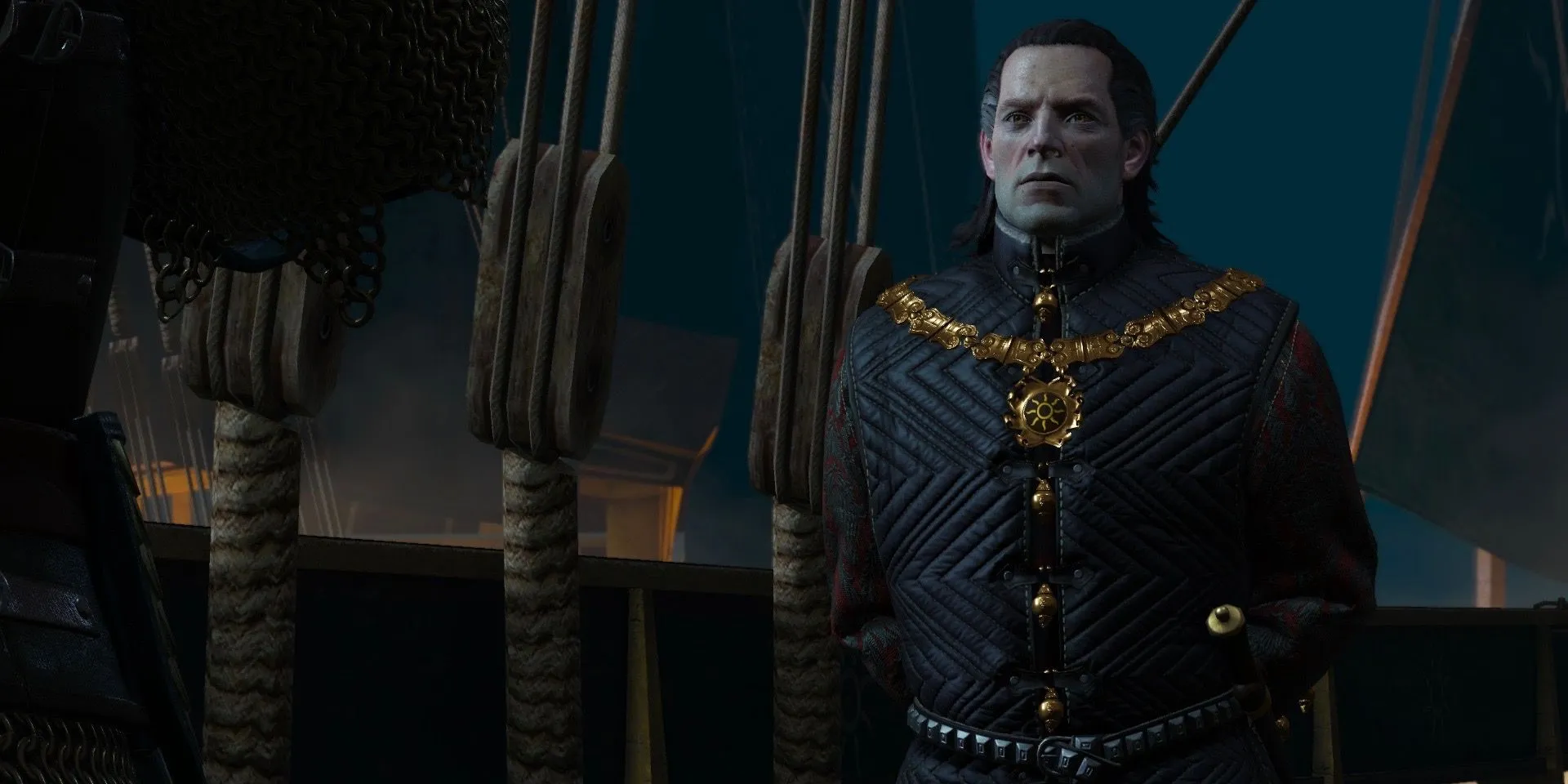 Emhyr trifft Geralt auf seinem königlichen Schiff