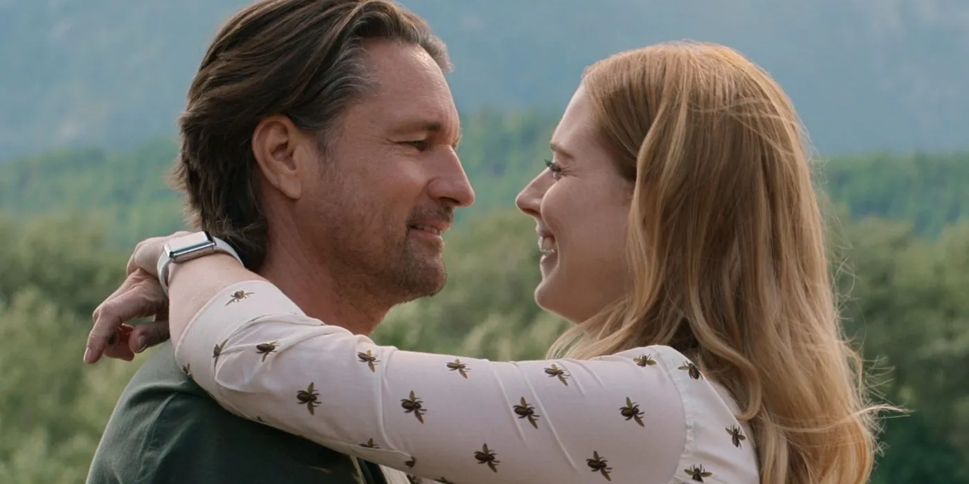 Martin Henderson y Alexandra Breckenridge a punto de besarse en la cuarta temporada de Virgin River