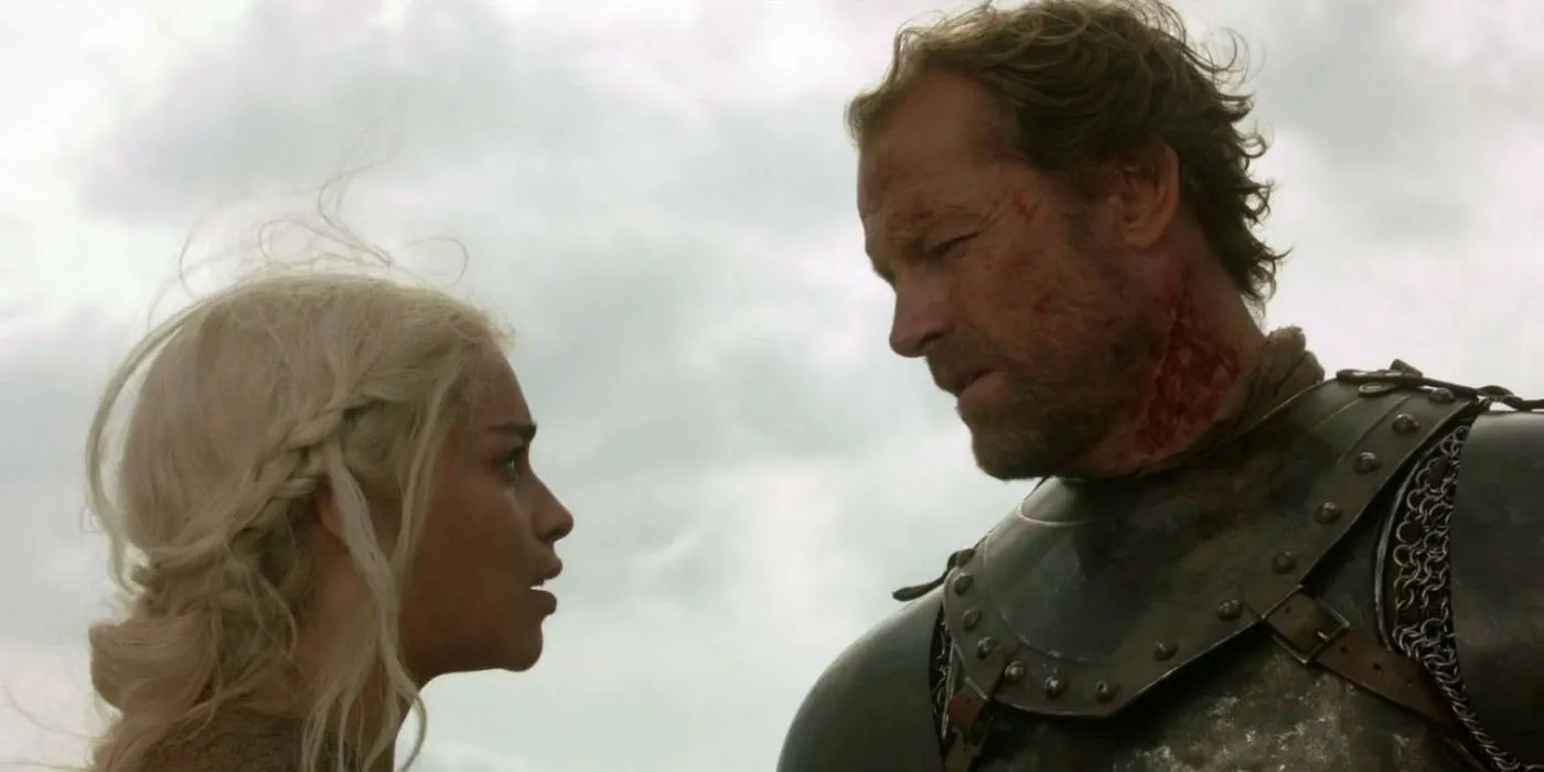 Jorah et Daenerys dans Game of Thrones