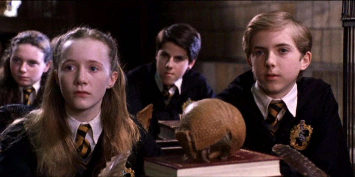 Hannah and Ernie in class from Harry Potter.