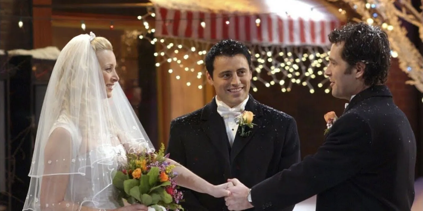 Joey no casamento de Phoebe