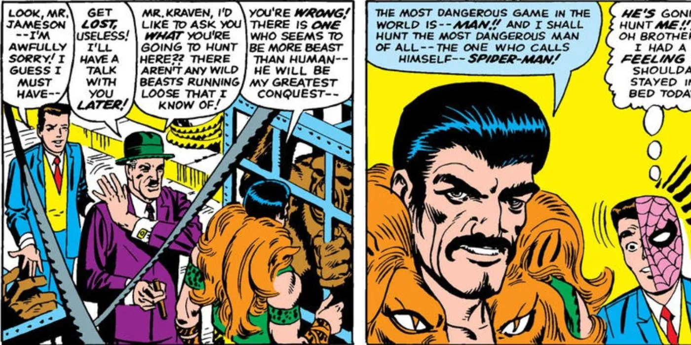 La prima apparizione di Kraven il Cacciatore nei fumetti Marvel.