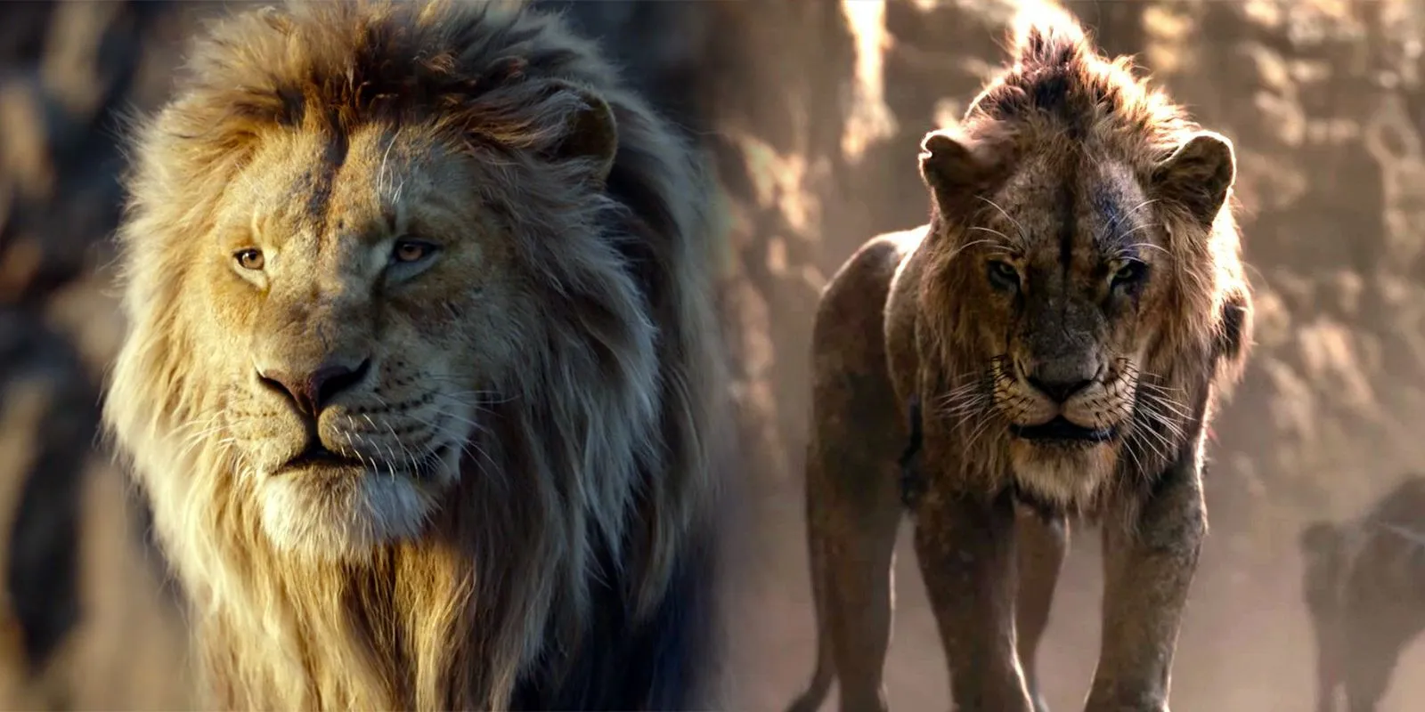 Mufasa and Scar in The Lion King