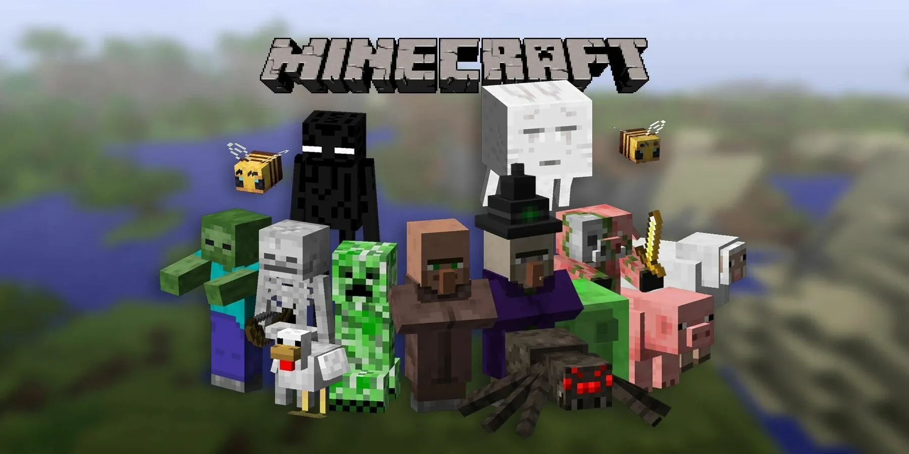 Varie opere d'arte di Minecraft Mobs