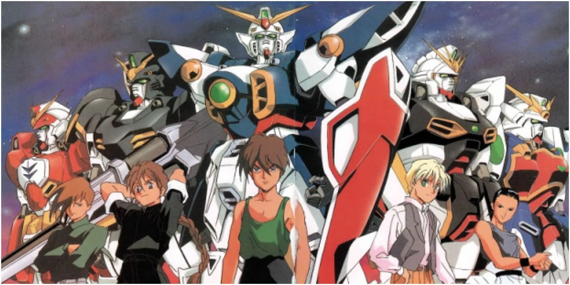 Mobile Gundam Suit Wing pilots and their mecha.