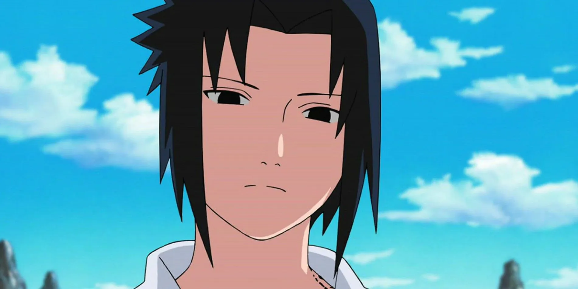 Zbliżenie na Sasuke Uchiha w Naruto Shippuden