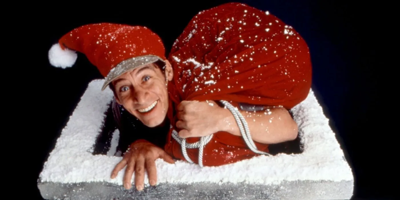 Ernest dans une cheminée dans Ernest sauve Noël