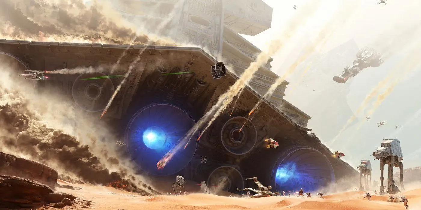 The Battle of Jakku in Star Wars: Battlefront.