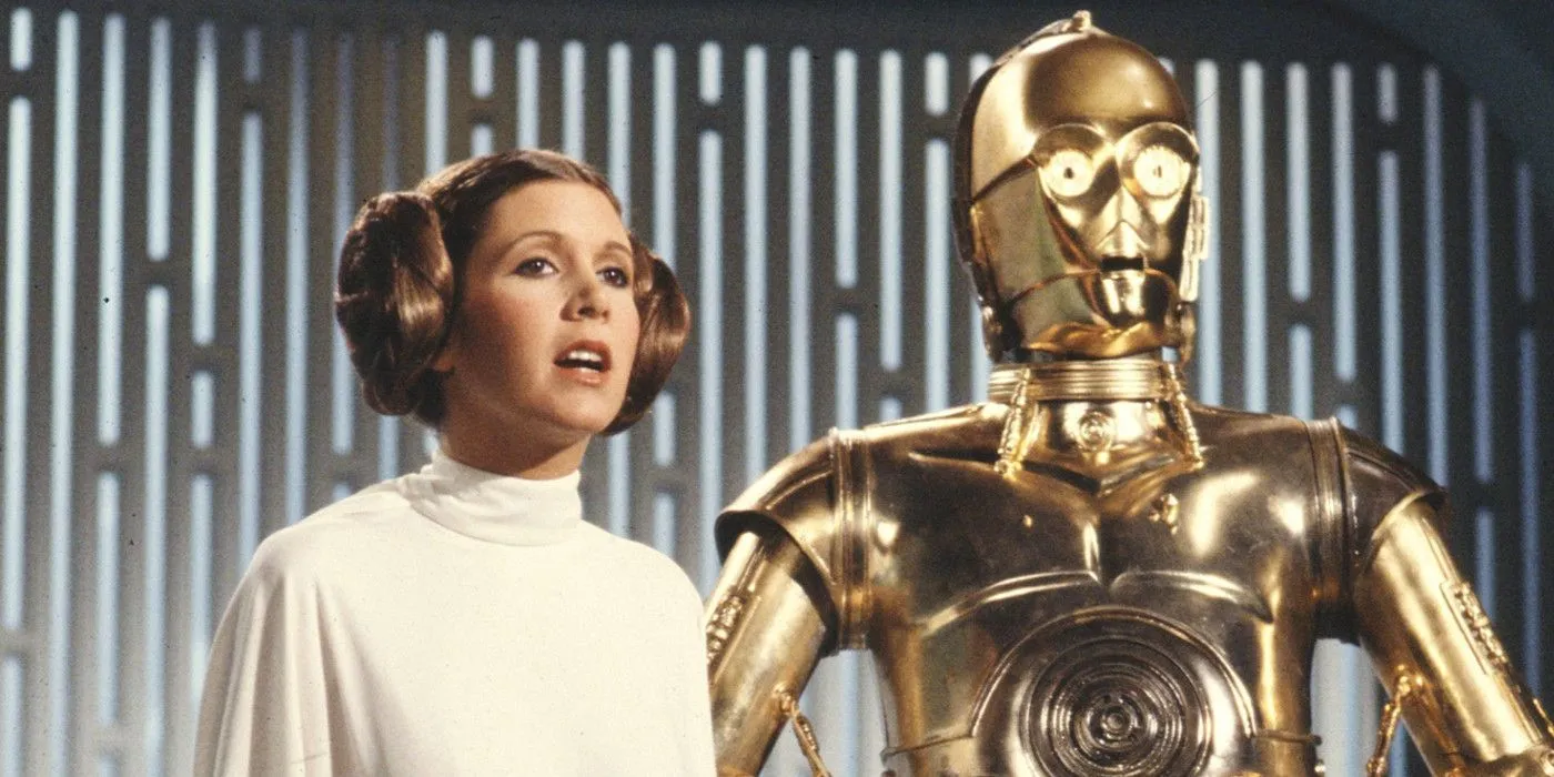 C-3PO y Leia