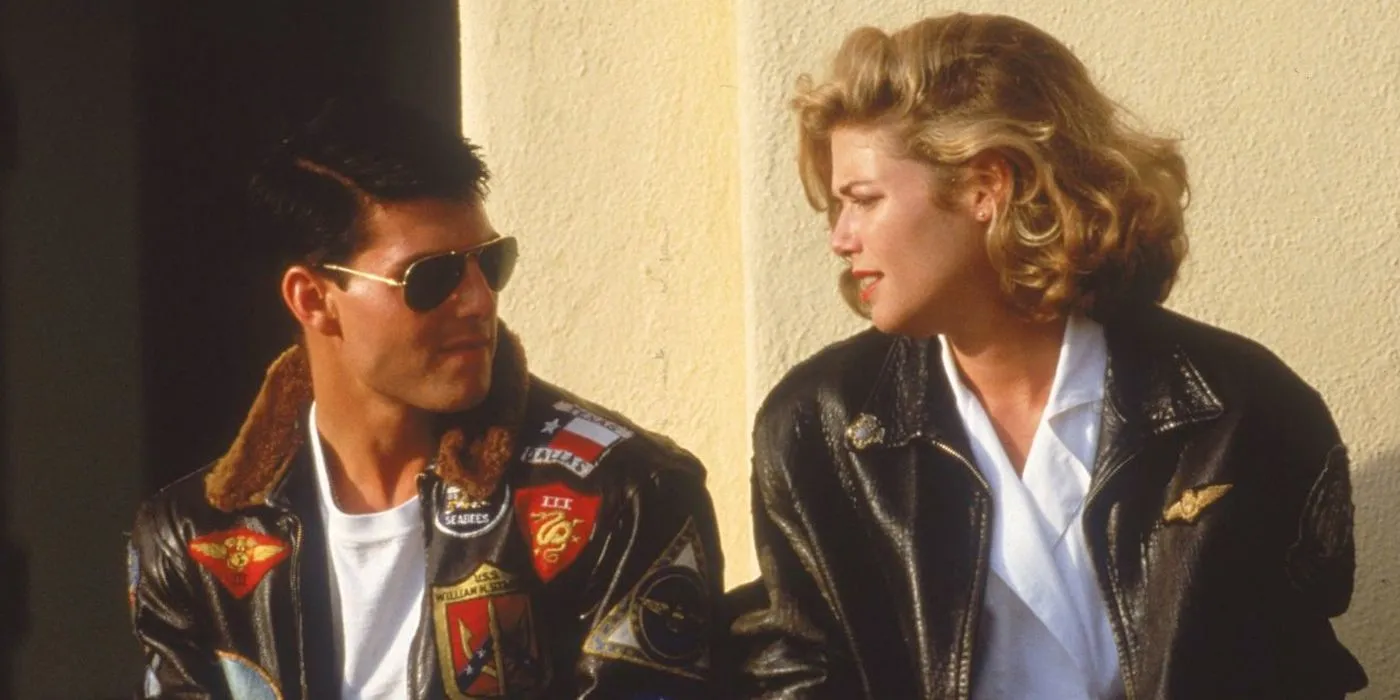 Tom Cruise e Kelly McGillis in Top Gun