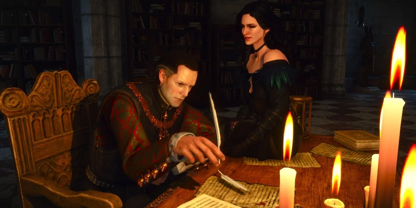 Yennefer mit Kaiser Emhyr von Nilfgaard in Witcher 3