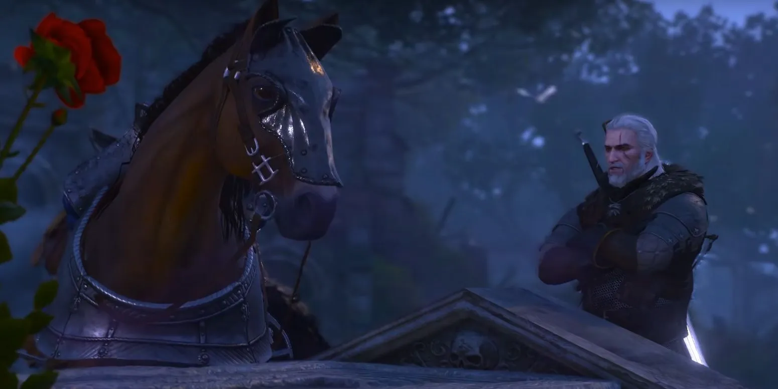 Witcher 3 Geralt mit seinem Pferd Roach