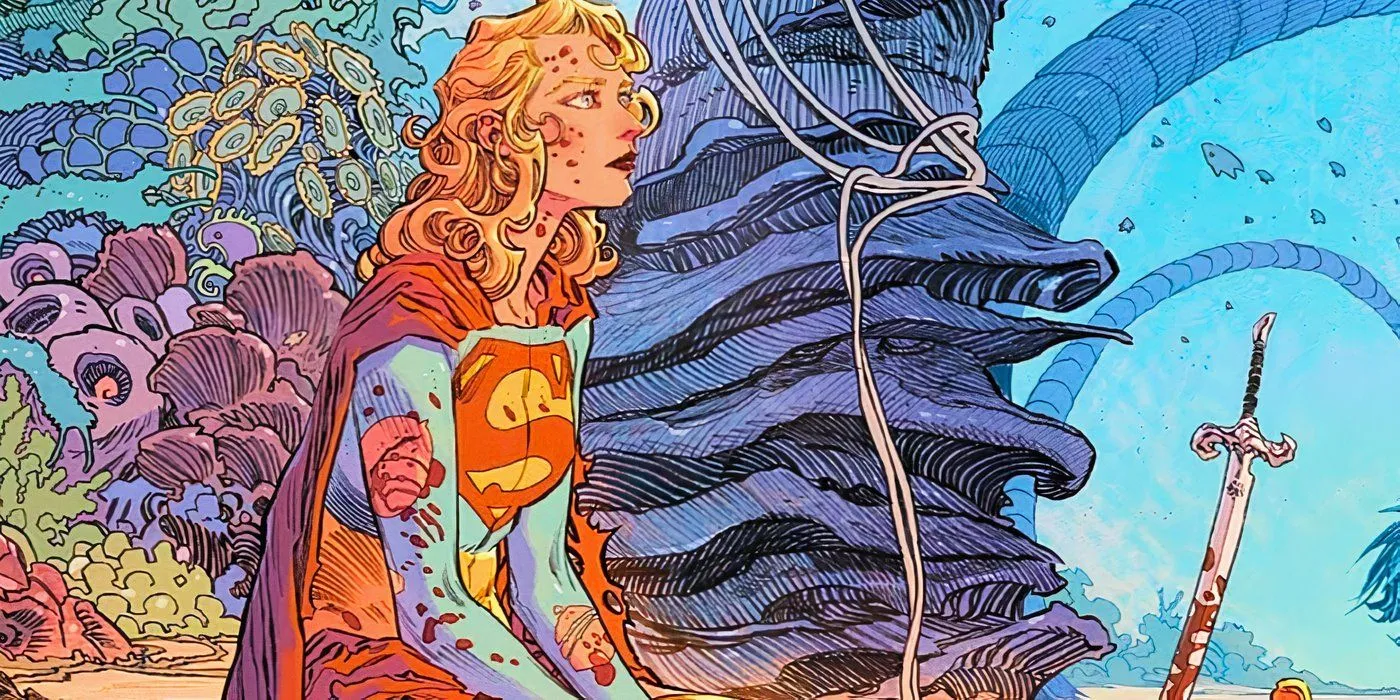 Supergirl looking disheveled in comics