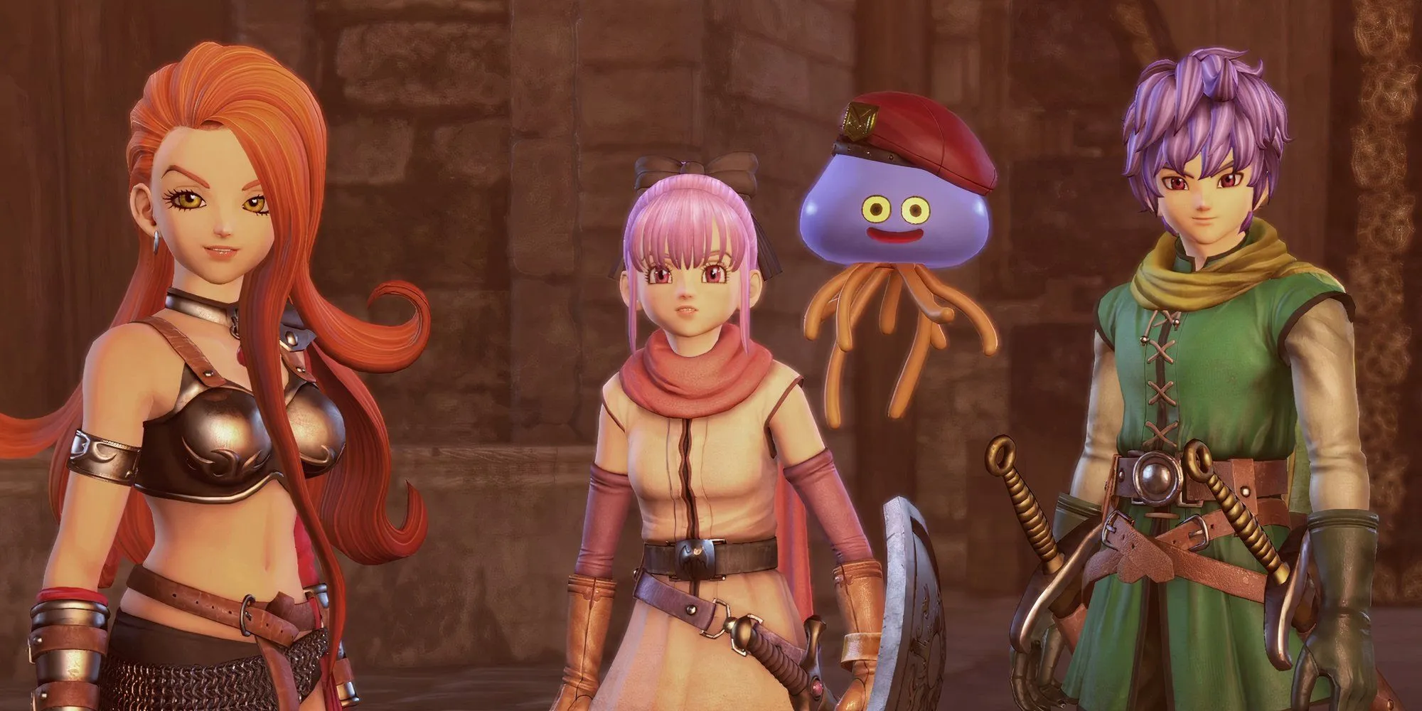 Cutscene featuring characters in Dragon Quest Heroes