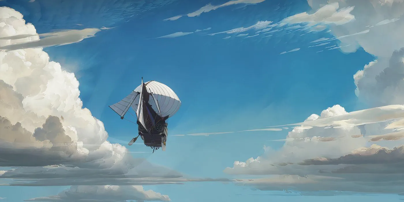 Una escena de dirigible de la temporada 2 de Arcane