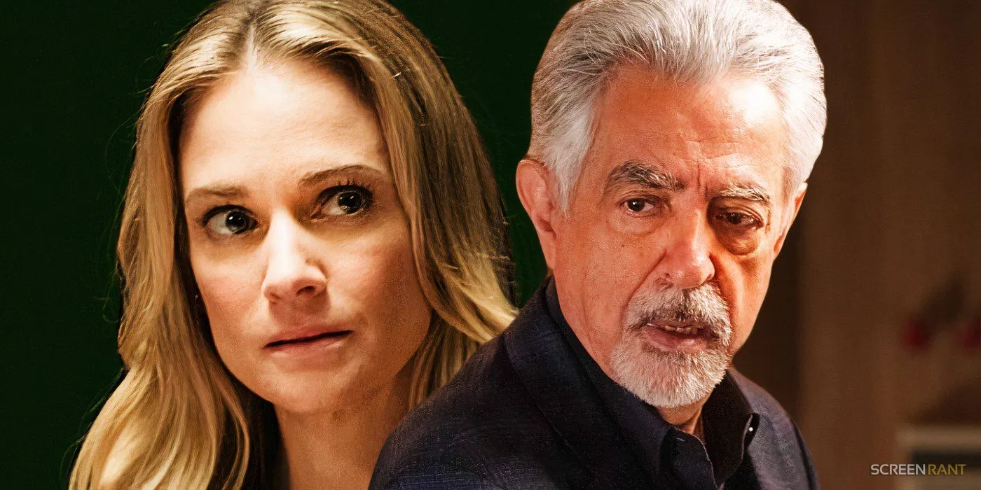 AJ Cook 飾演 JJ，Joe Mantegna 飾演 Rossi 在《犯罪心理：進化》中看起來很震驚