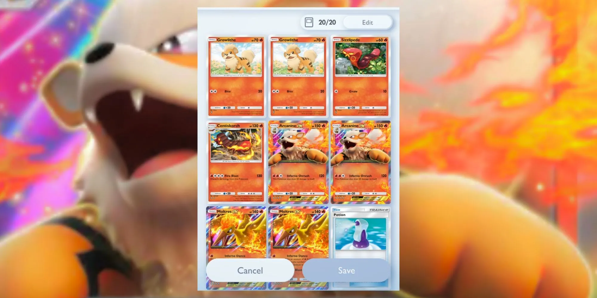 Arcanine ex deck image 1