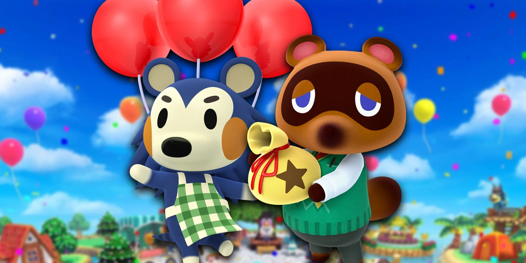 Tom Nook con los aldeanos