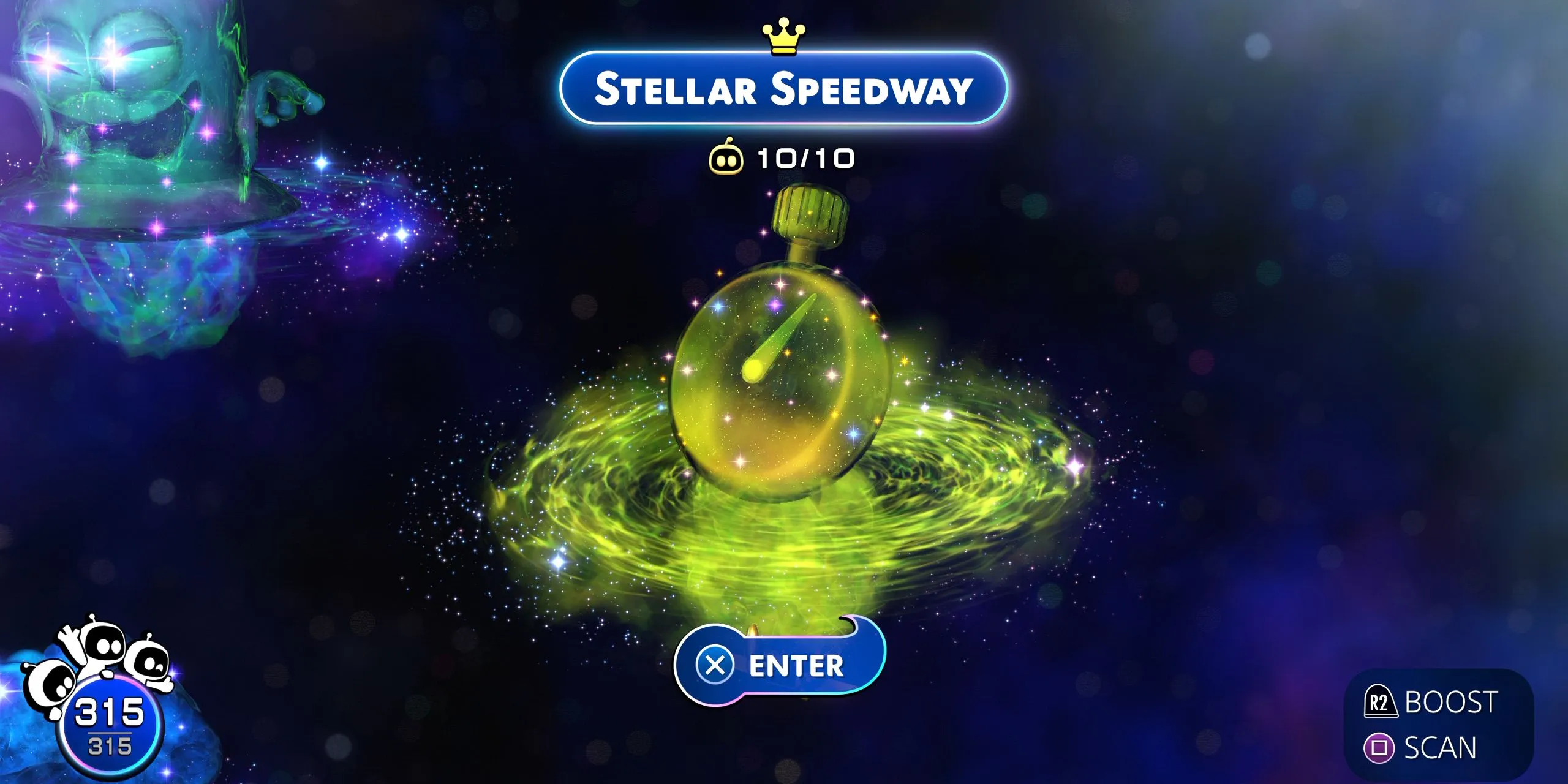 Carte du circuit Astro Bot Stellar