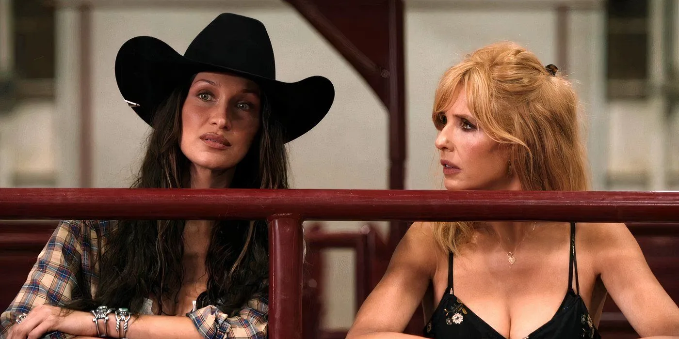 Scena con Bella Hadid e Kelly Reilly