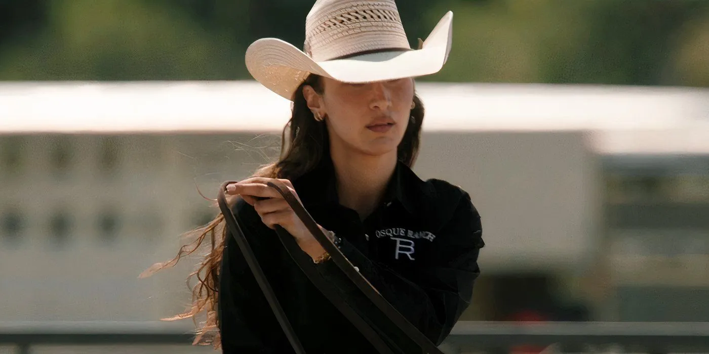 Bella Hadid nel ruolo di Sadie in Yellowstone