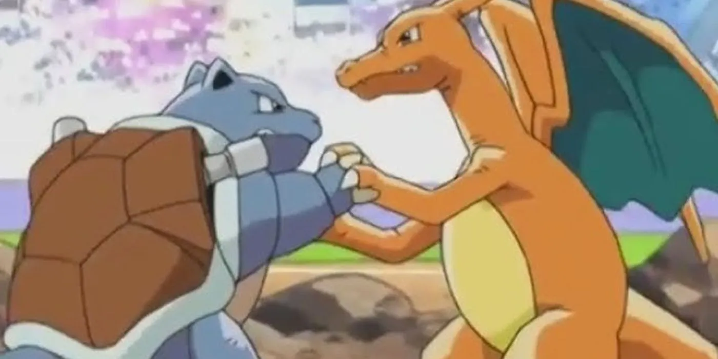 Blastoise gegen Charizard