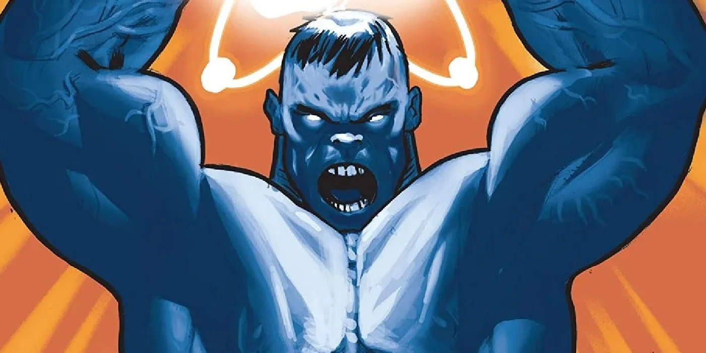 Blue Hulk utilise l'Uni-Power en tant que Captain Universe