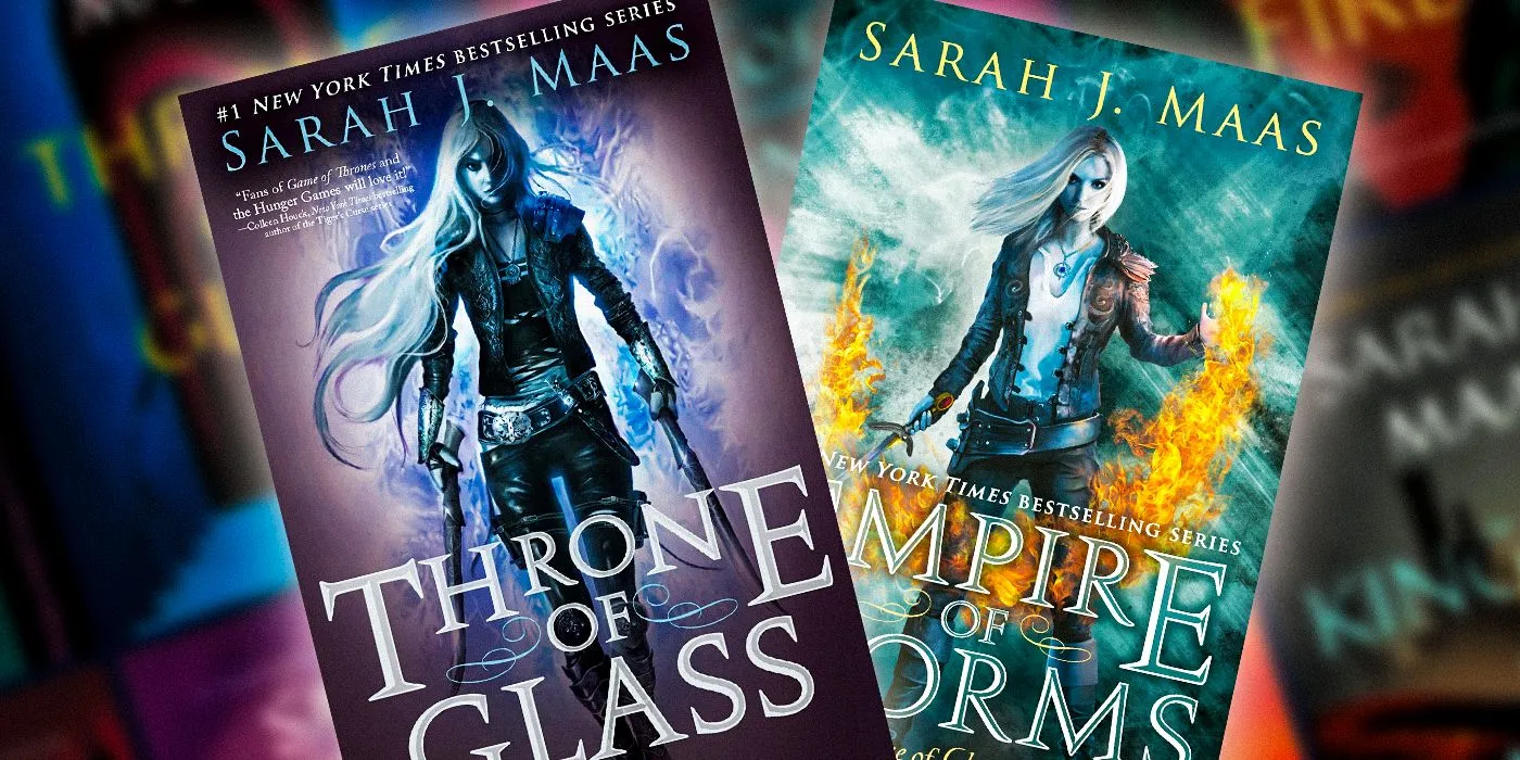 Die Cover von Throne of Glass und Empire of Storms von Sarah J. Maas