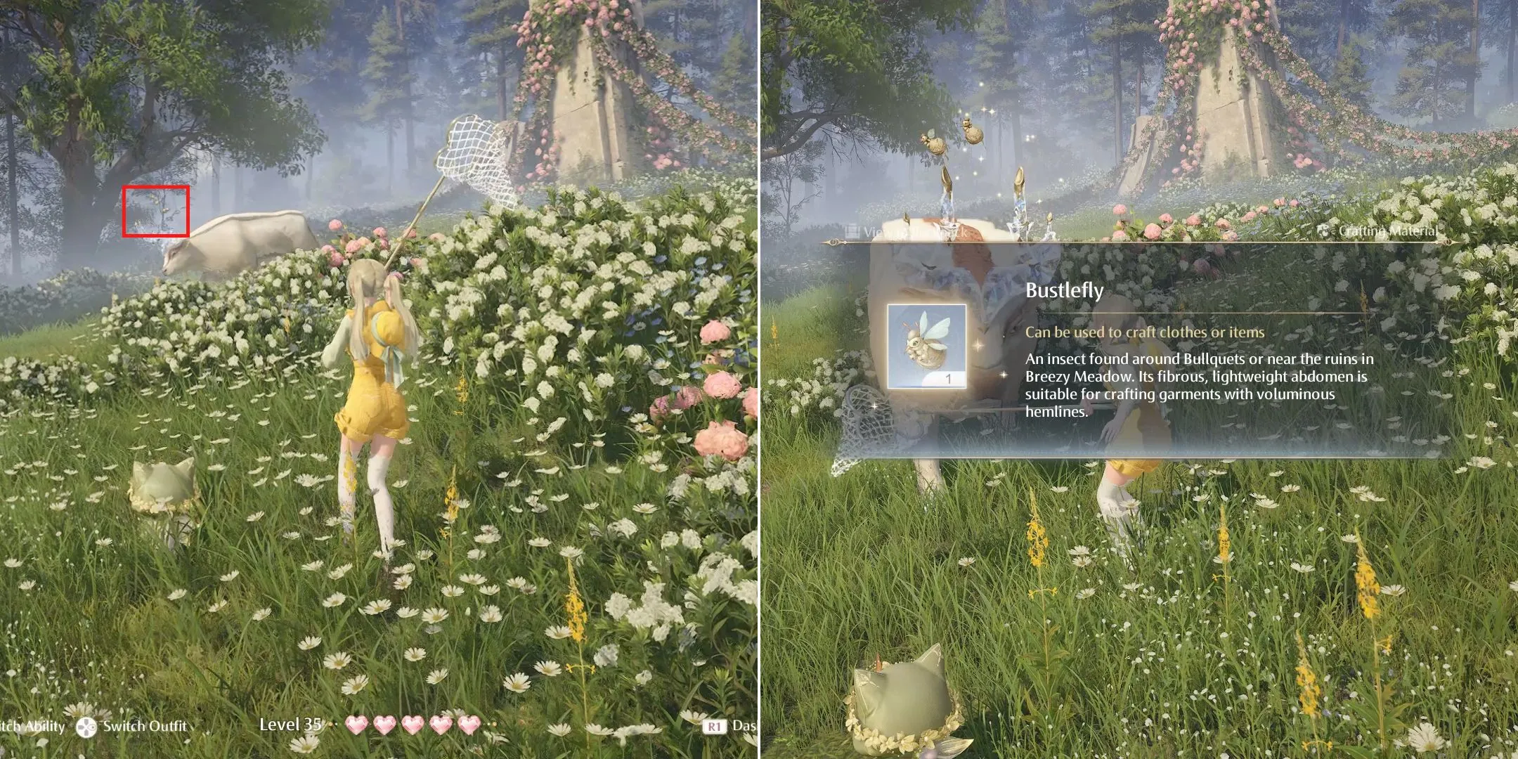 How to catch Bustlefly in Infinity Nikki