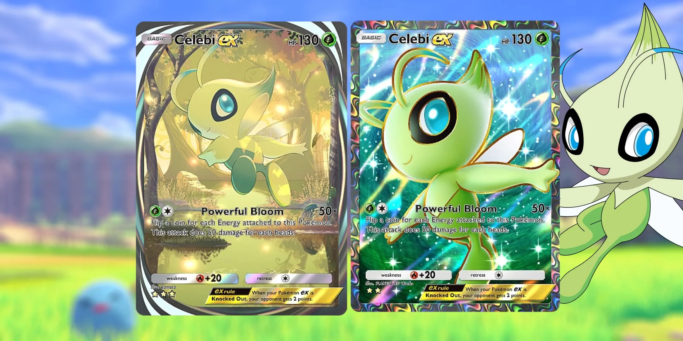 Celebi ex Alt Art-Varianten in Pokemon TCG Pocket