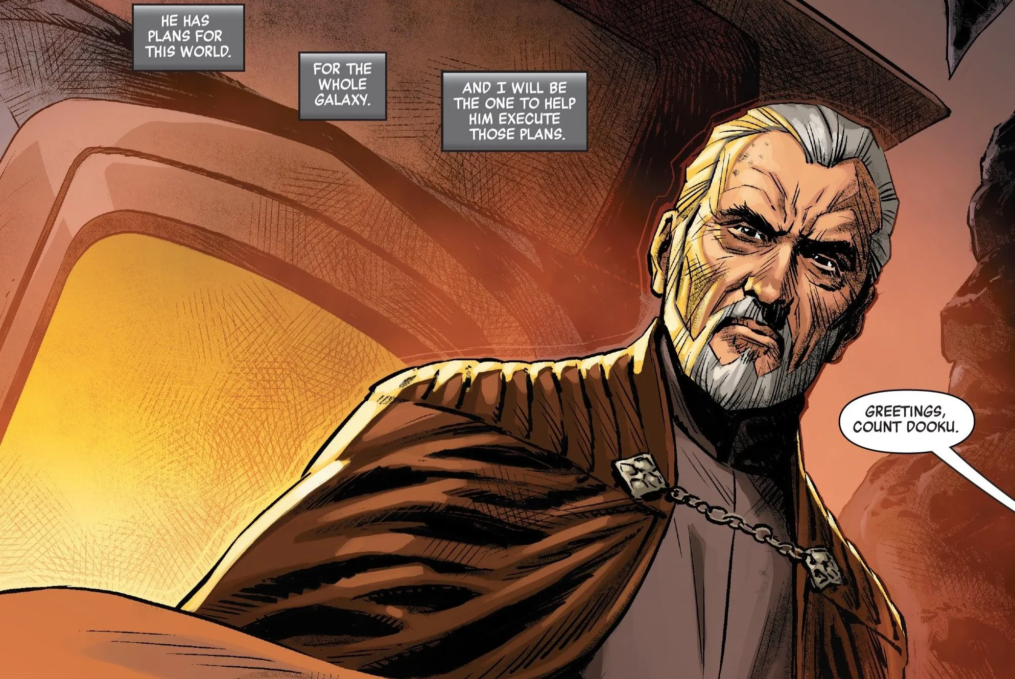 Conde Dooku promete ajudar Palpatine