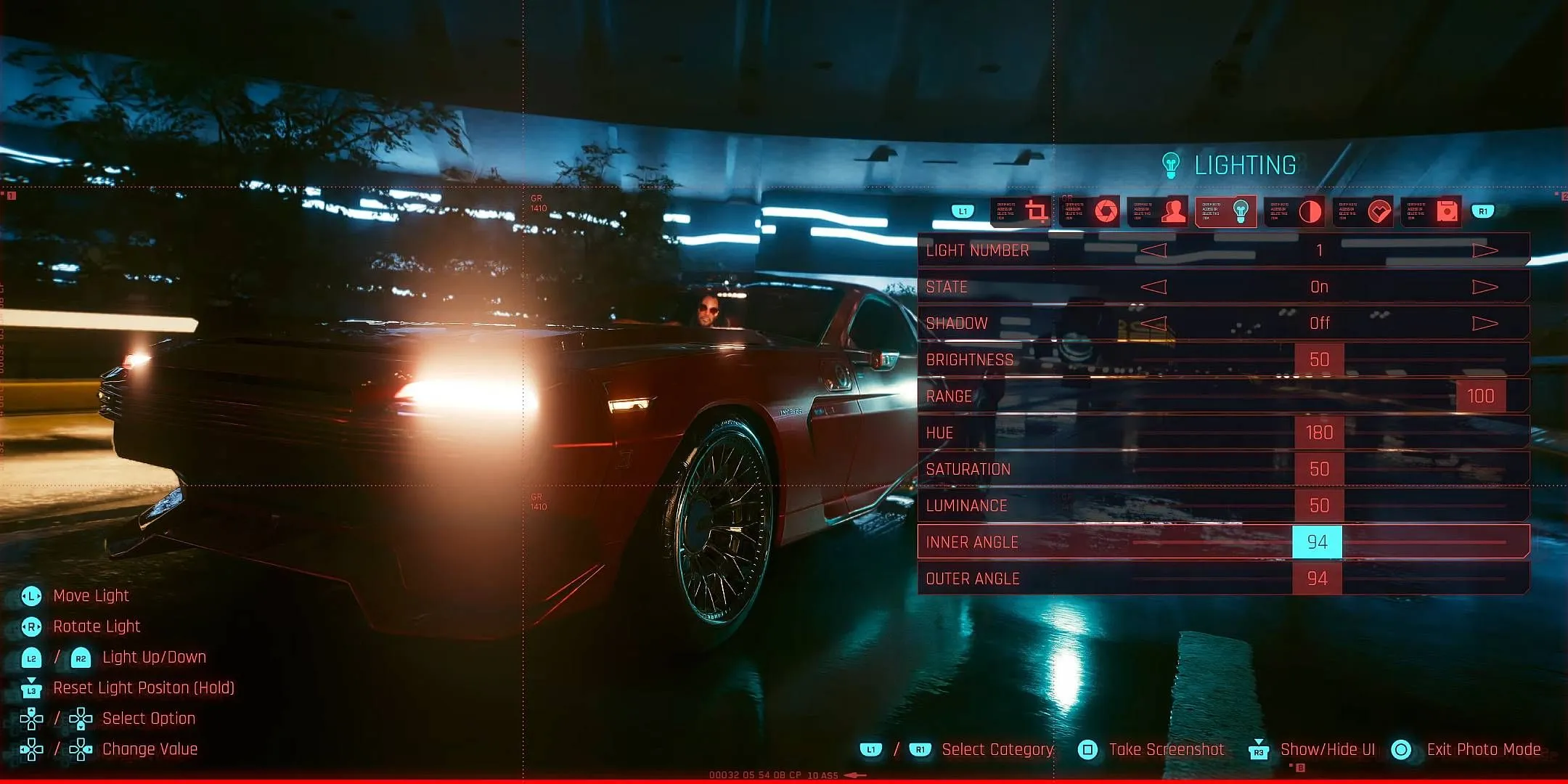 Oświetlenie trybu fotograficznego w Cyberpunk 2077