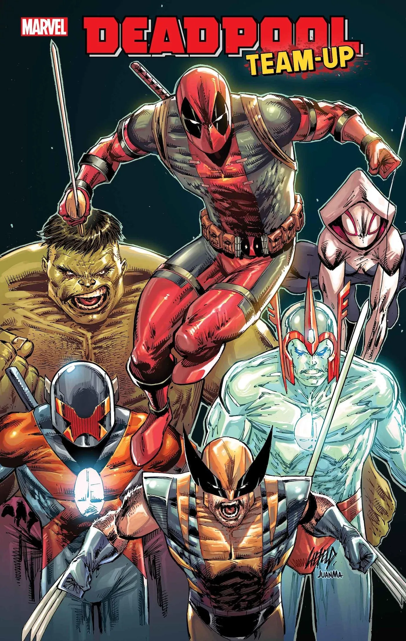 Couverture de Deadpool Team-Up #1 avec plusieurs personnages