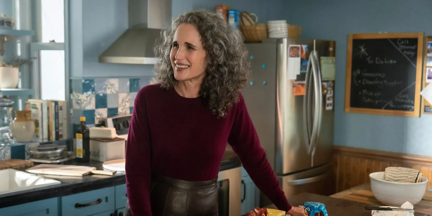 Del Landry (Andie MacDowell) sorrindo em The Way Home.