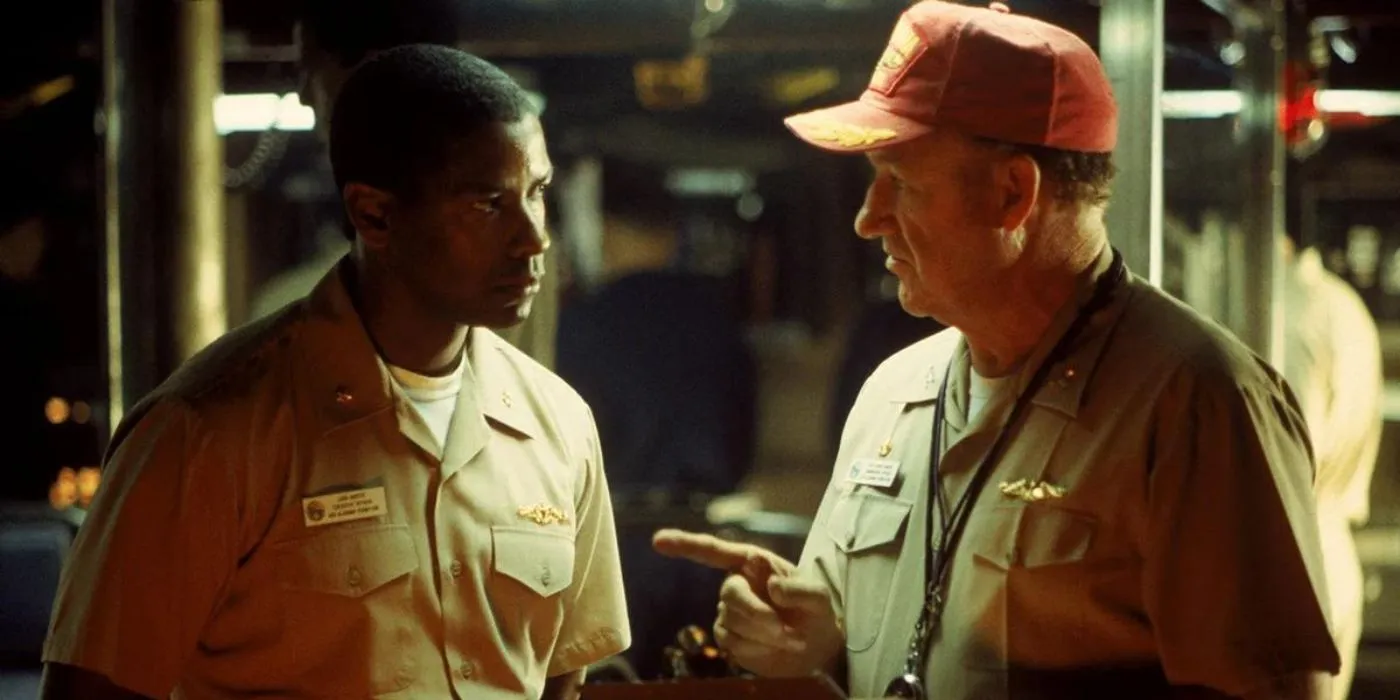 Denzel Washington e Gene Hackman em Maré Escarlate