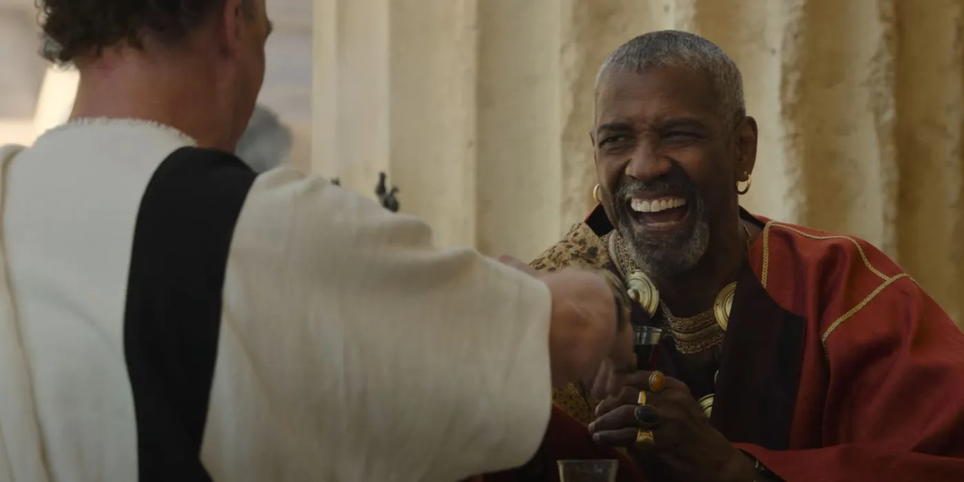 Denzel Washington nel Gladiatore 2