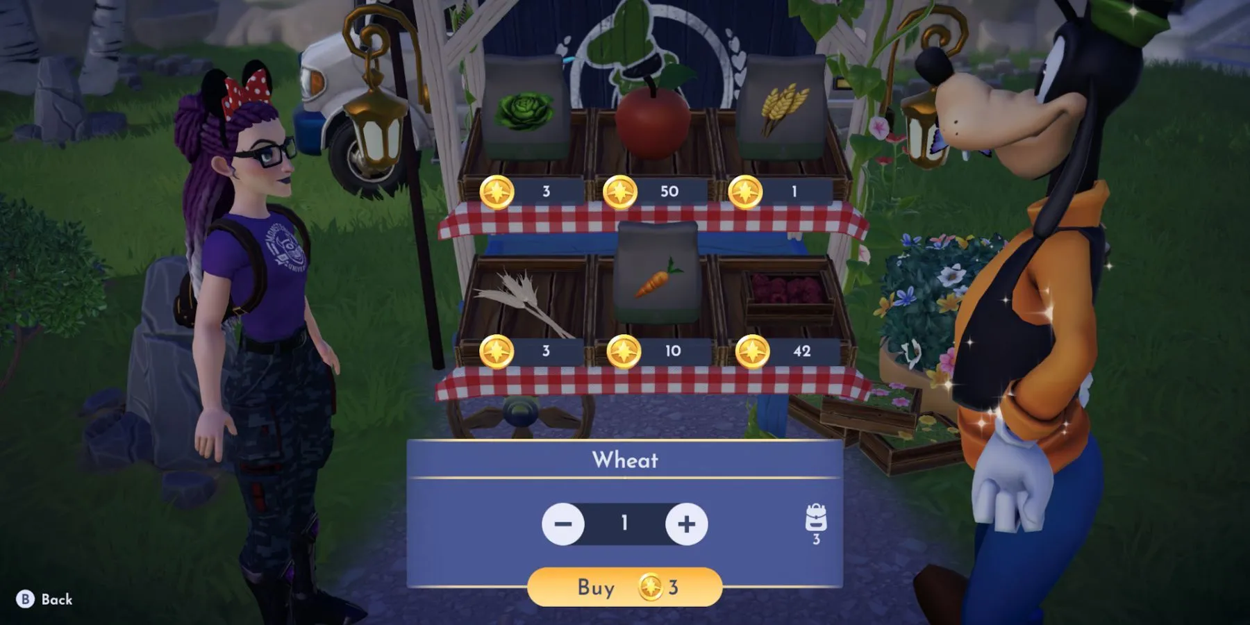 Harvesting wheat in Disney Dreamlight Valley